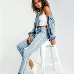 Levi’s 501 Rhinestone Stripe Straight Leg Jeans
